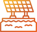 Schwimmende Solarhalterung