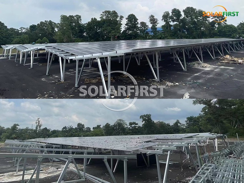 627 kWp Aluminium-PV-Carport-Lösung in Malaysia