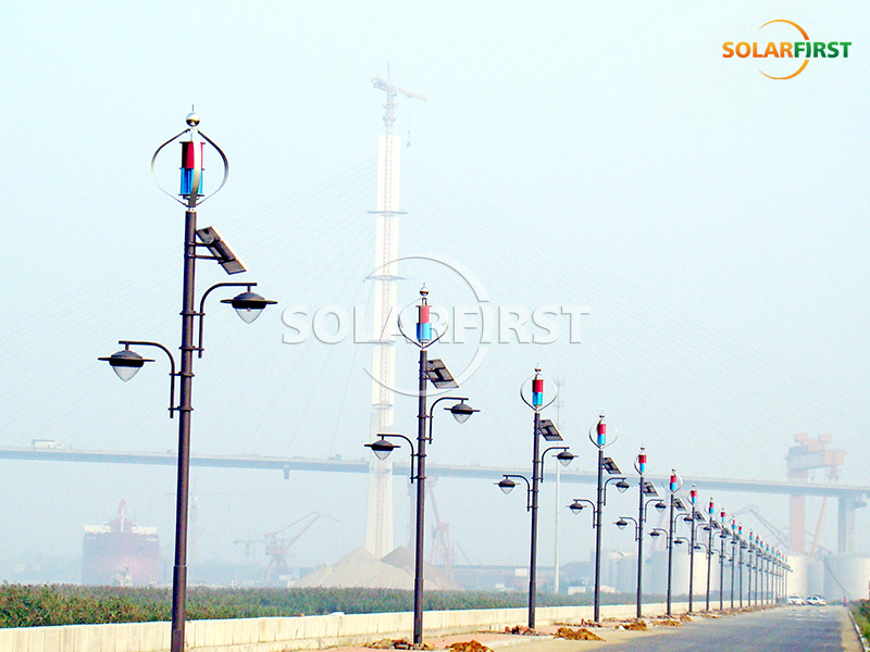 Wind-Solar-Hybrid-Straßenlaternenlösung auf Koreanisch