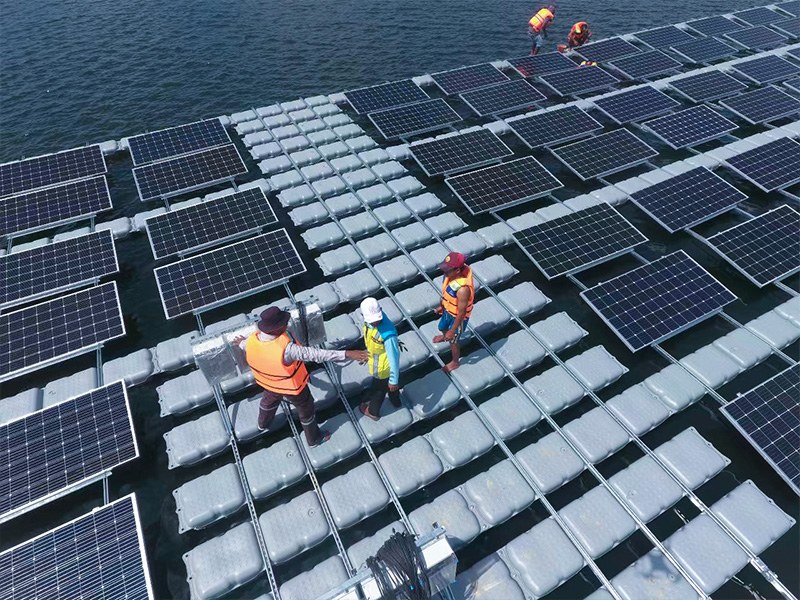 Das erste schwimmende Stützprojekt der Solar First Group in Indonesien wurde erfolgreich abgeschlossen