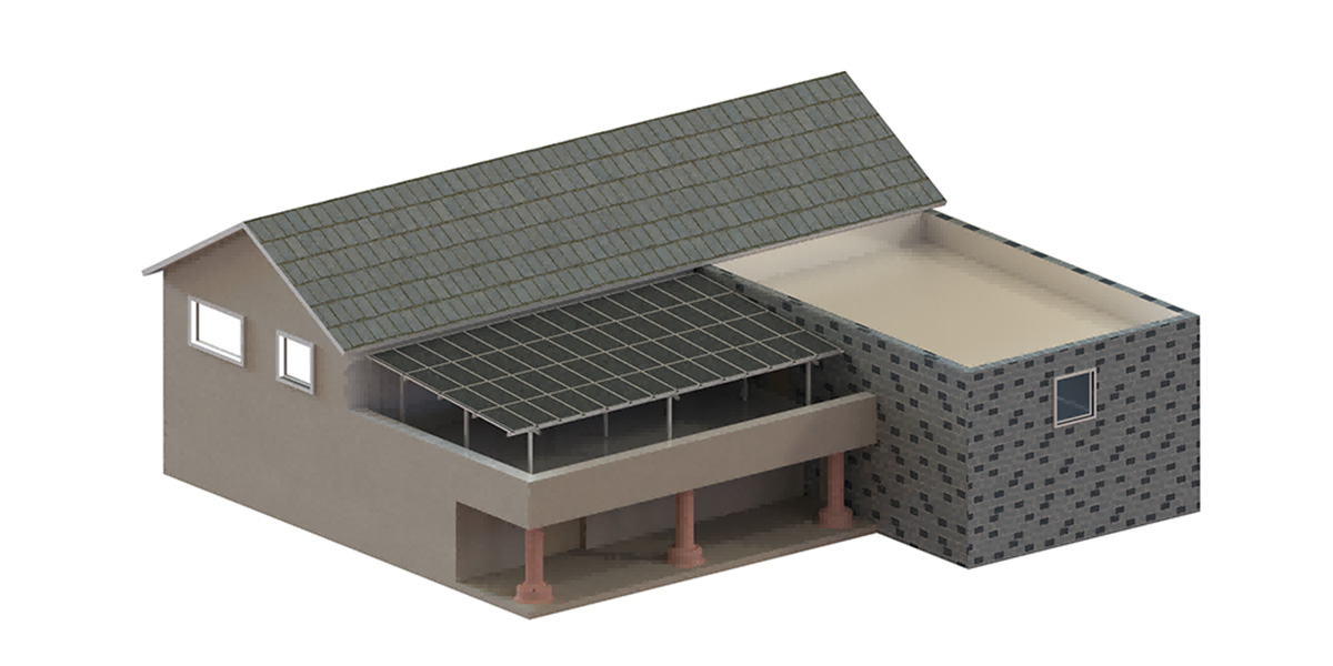 BIPV wasserdichter Schuppen