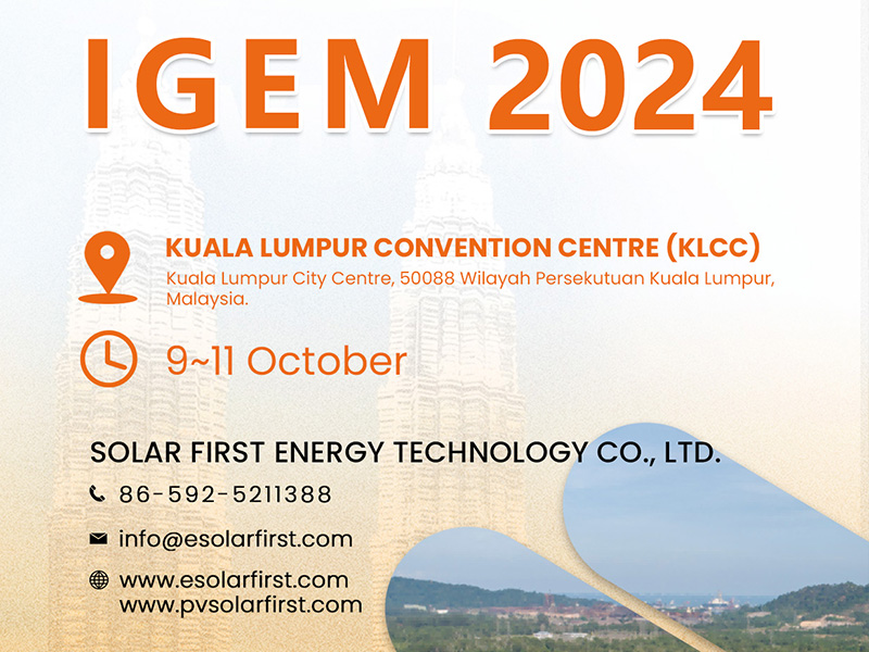 Ausstellungsvorschau: Solar First heißt Sie auf der IGEM & CETA 2024 willkommen